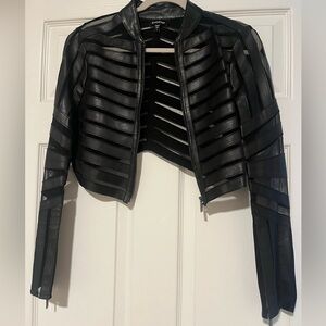 bebe Black Leather Jacket